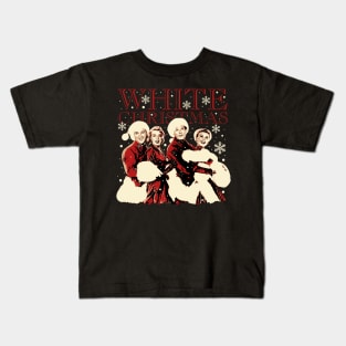 White Christmas Retro Kids T-Shirt